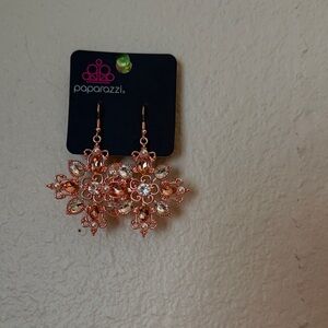 Paparazzi Copper Floral Earrings